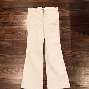 White high rise flare jeans